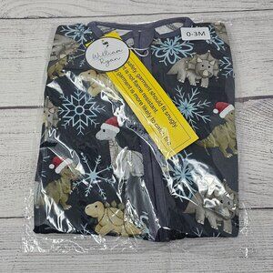 NEW!!! William & Ryan Baby‎ Boy Bamboo Christmas Dinos Zippy Size 0-3m